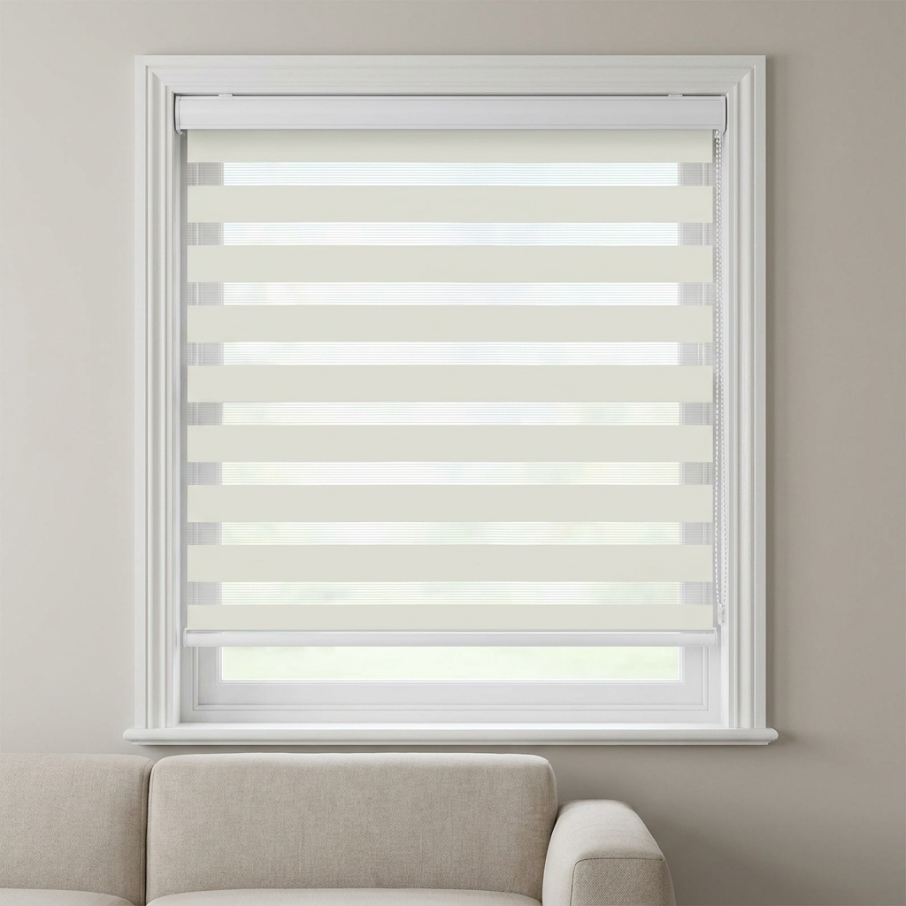 Ready-Made Zebra Blind - Ivory